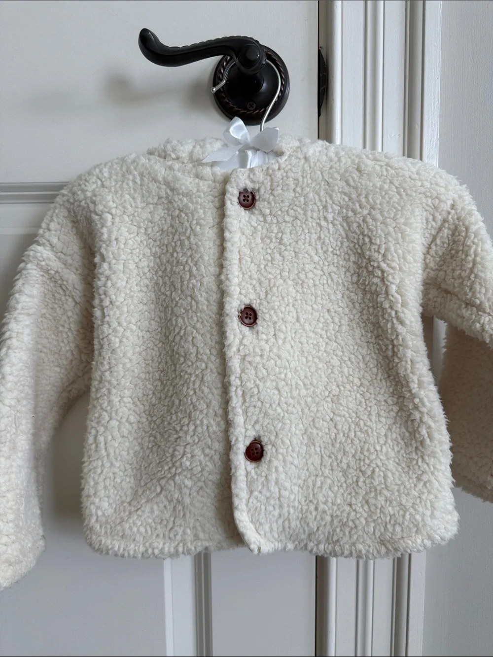 Janie and Jack Cozy Cream Sherpa Toddler Jacket